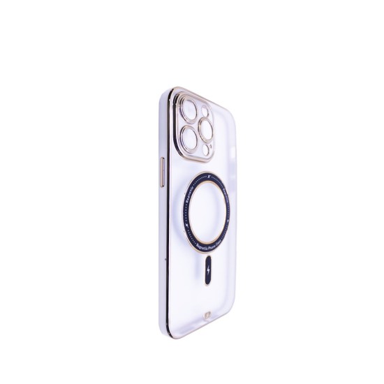 Magnetic Case with Camera Lens Q Series For Apple iPhone 14 Pro Max White